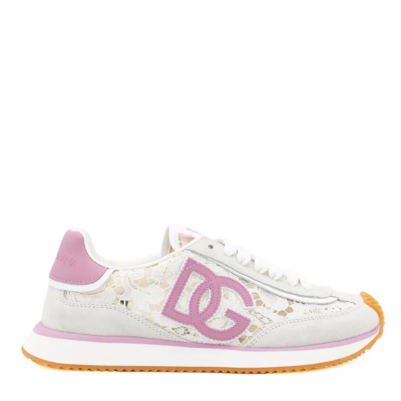 Sneakers Bianco/Rosa made by Dolce & Gabanna