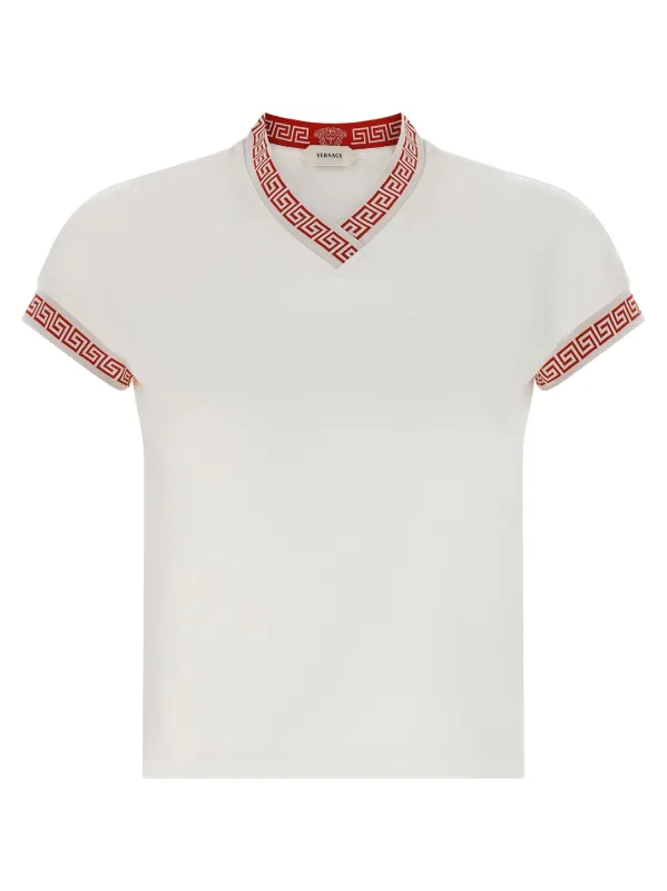 Greca T-Shirt Red made by Versace