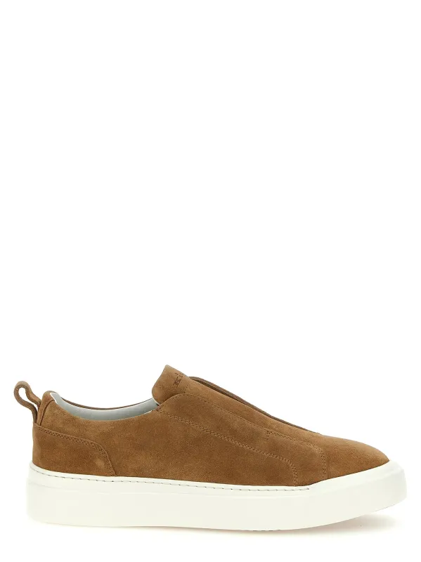 Suede Sneakers Brown made by Kiton