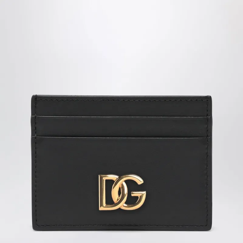 Black Leather Card Holder With Dg Logo made by Dolce & Gabanna