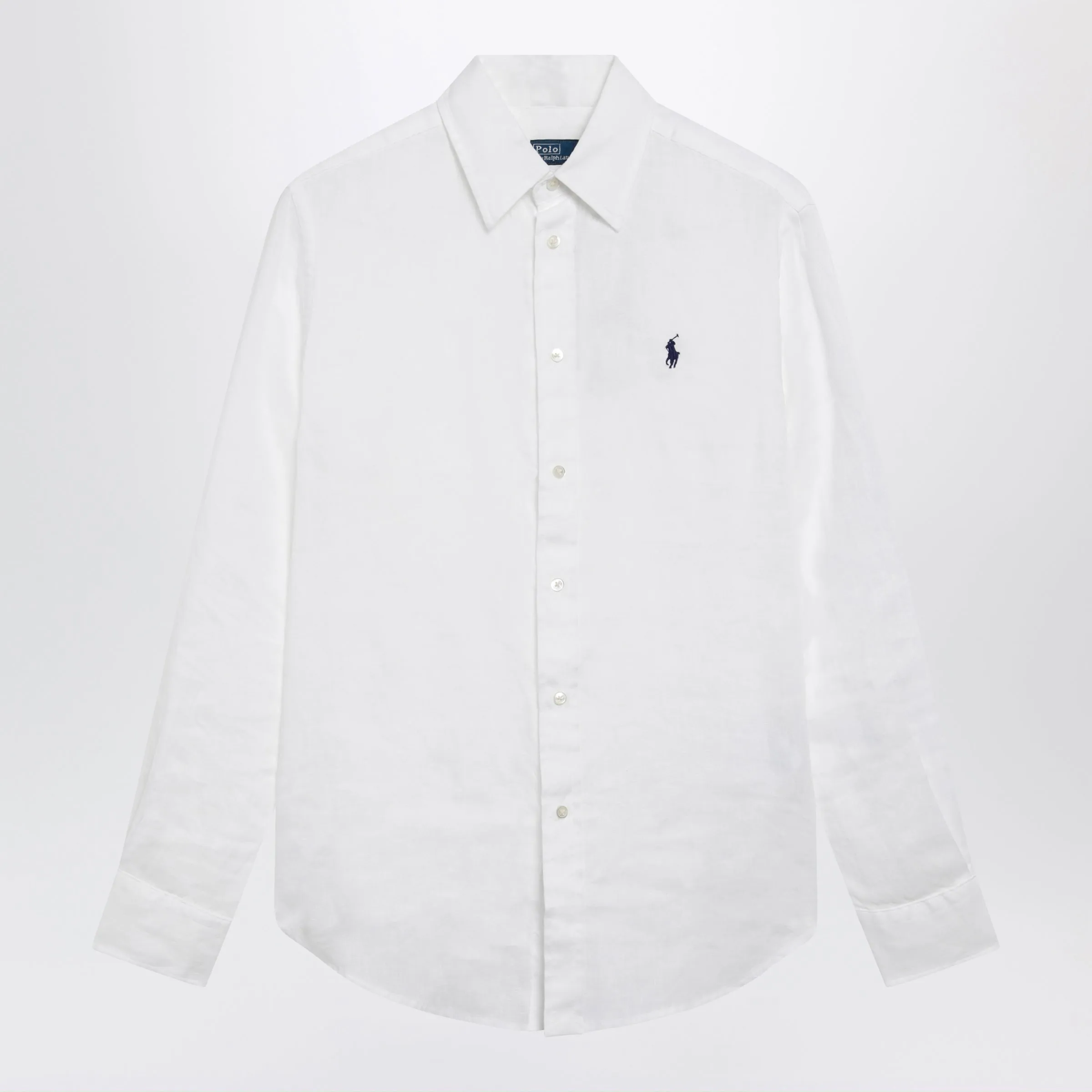 White Linen Classic-Fit Shirt sold by Wanan Luxury