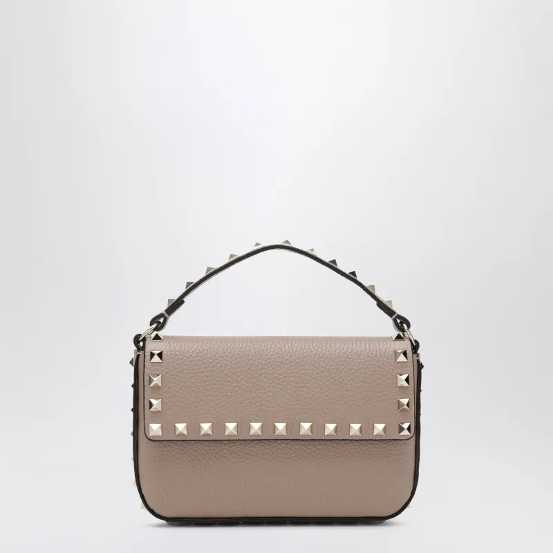 Rockstud Pouch In Grained Calf Leather, Powder made by Valentino Garavani