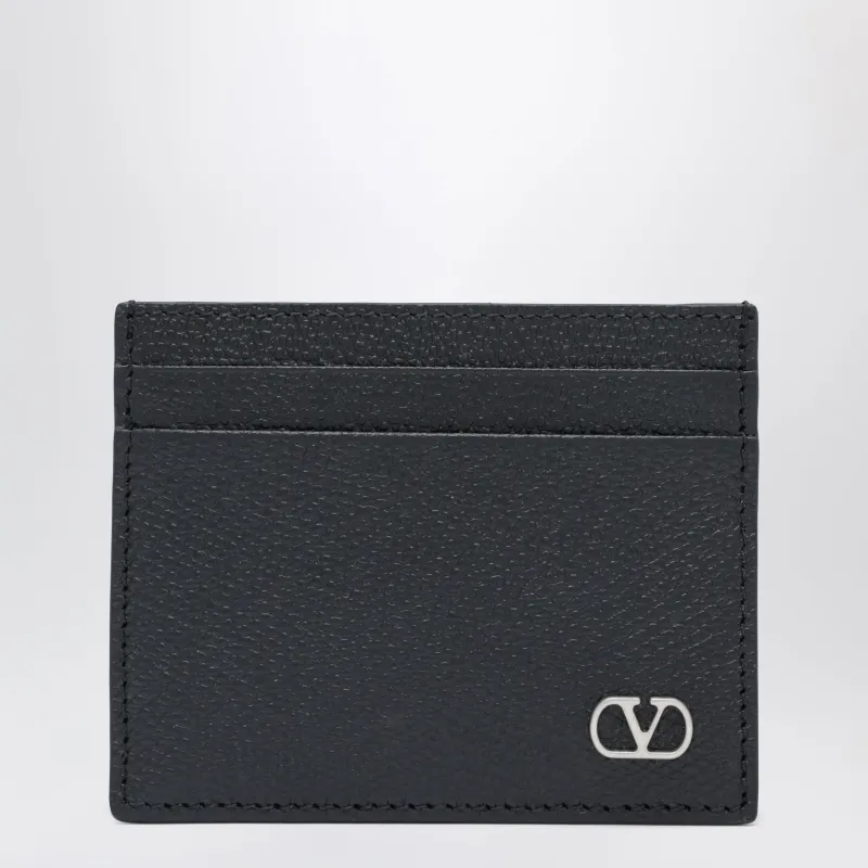 V Logo Signature Card Holder In Black made by Valentino Garavani