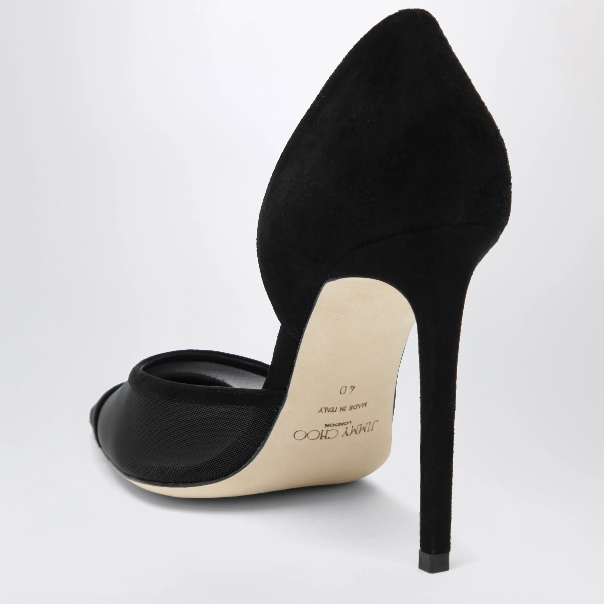 Brigitte 100 Pumps In Black Suede And Mesh sold by Wanan Luxury product image thumbnail 2