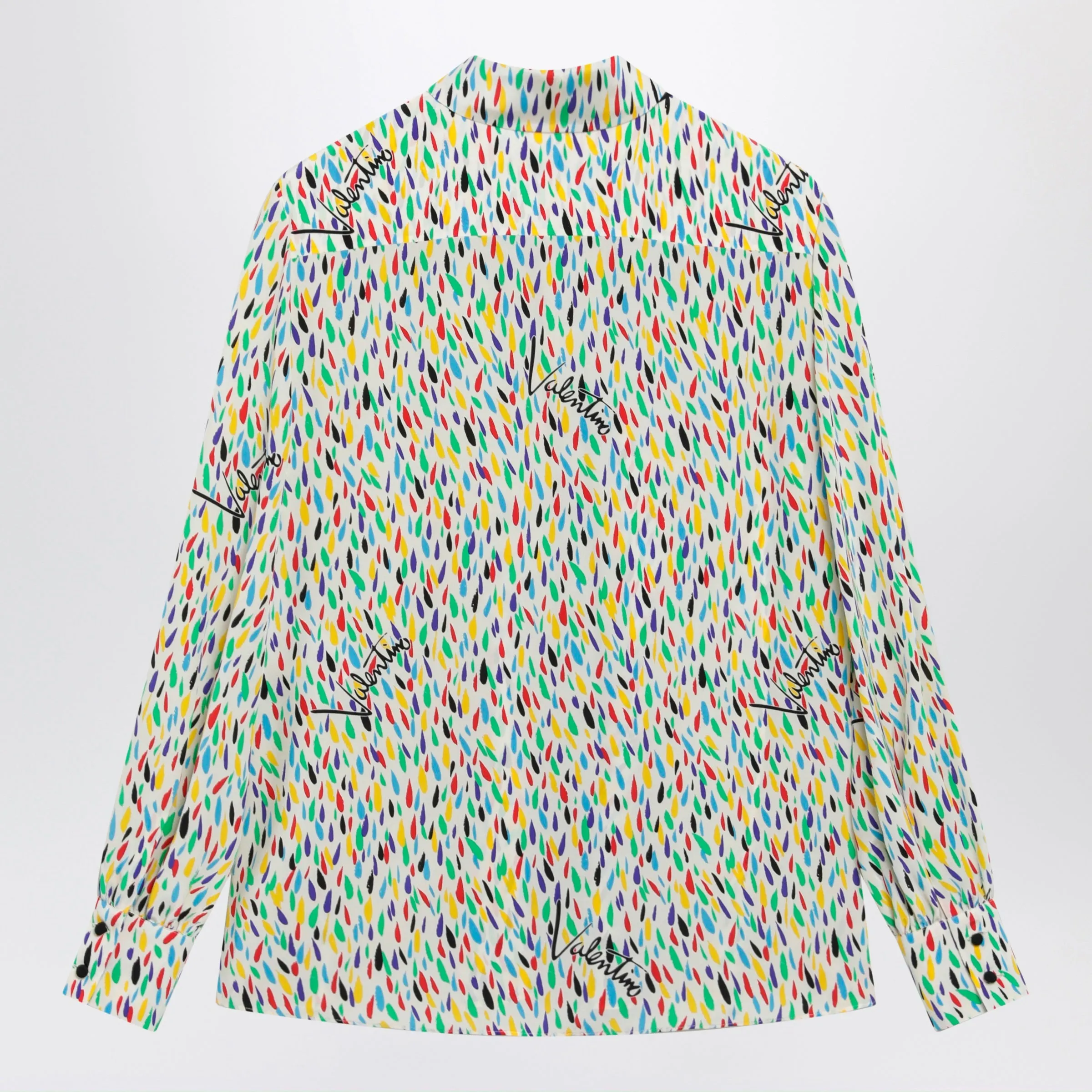 Multicolored Silk Blouse With Lavallière sold by Wanan Luxury product image thumbnail 2