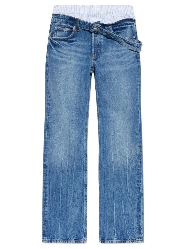 Boxer Detail And Drop Waistband Slim Fit Jeans made by Alexander Wang