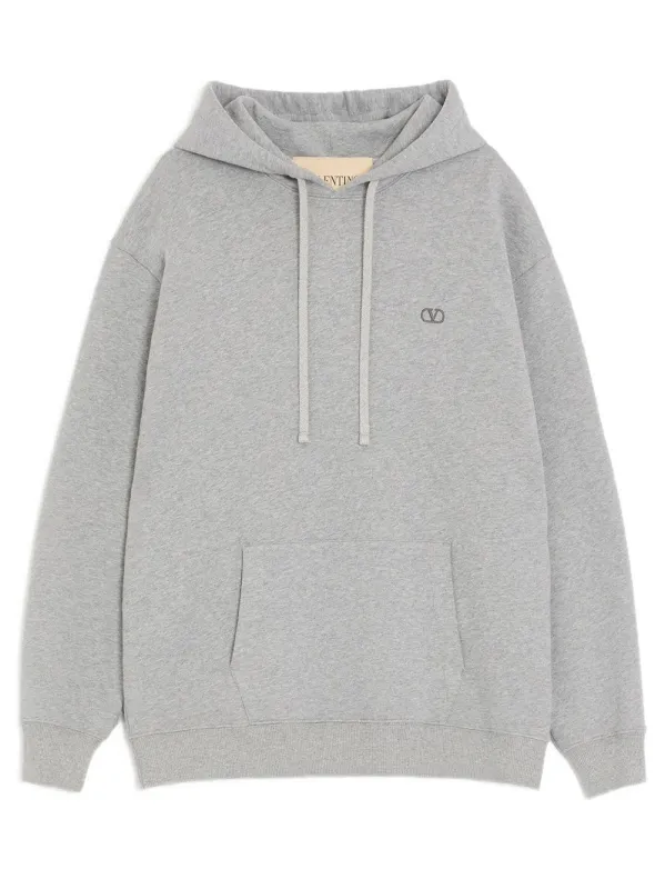Valentino Cotton Hoodie With Vlogo Embroidery made by Valentino Garavani