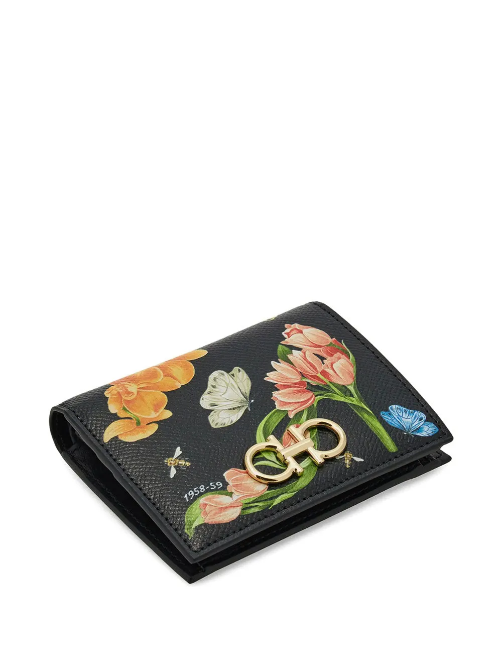 Floral Print Gancini Compact Wallet sold by Wanan Luxury product image thumbnail 4