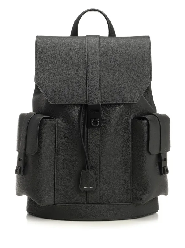 Hug Backpacks & Travels Black made by Salvatore Ferragamo