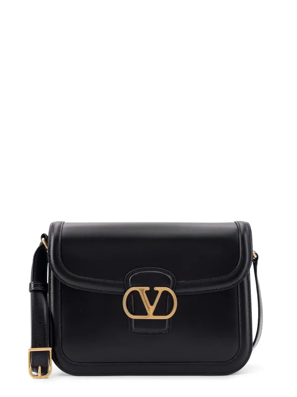 Valentino Garavani 9to5 Leather Shoulder Bag With Vlogo Signature Closure made by Valentino Garavani