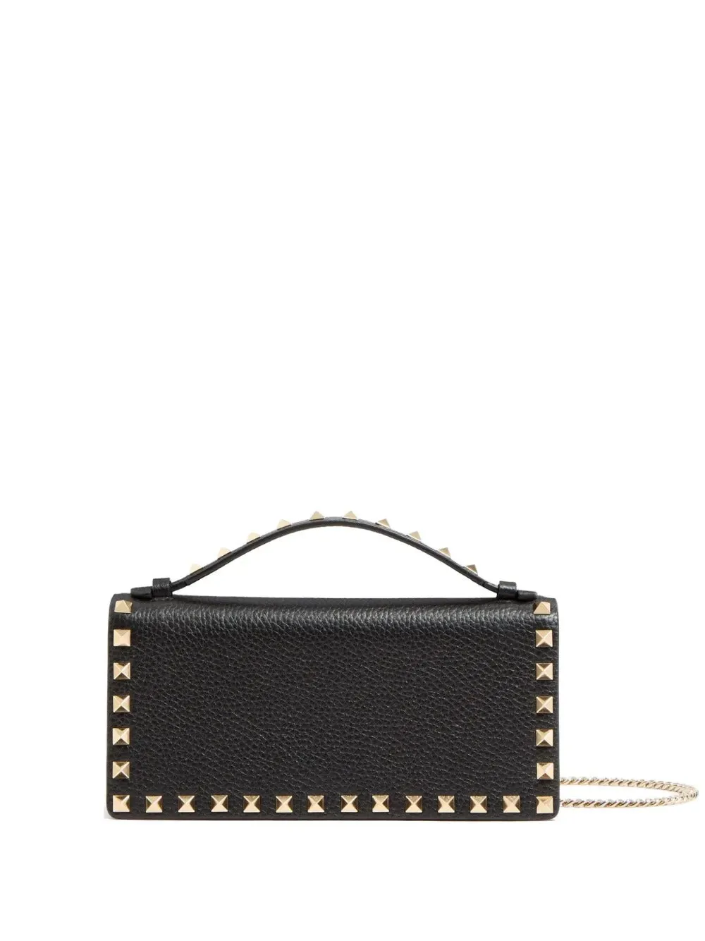 Rockstud Grainy Leather Wallet With Detachable Chain sold by Wanan Luxury