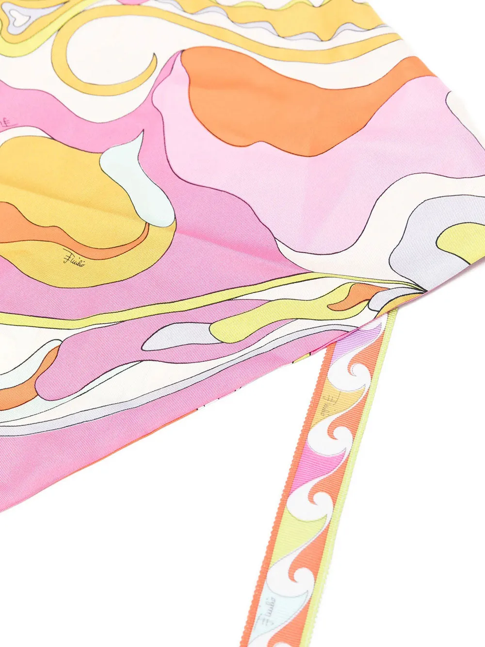 Orchidee Print Silk Bandana sold by Wanan Luxury product image thumbnail 3