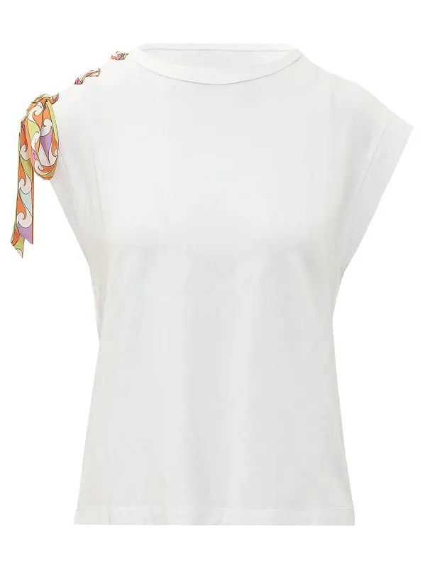 Foulard-Detail Viscose T-Shirt made by Emilio Pucci