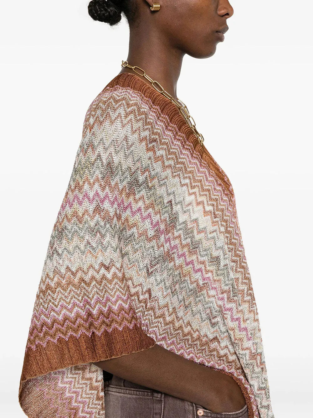 Slip-On Fringed Poncho sold by Wanan Luxury product image thumbnail 5