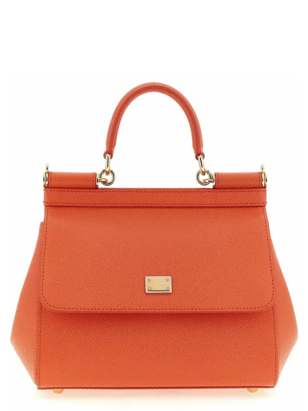 Sicily Hand Bags Orange made by Dolce & Gabanna