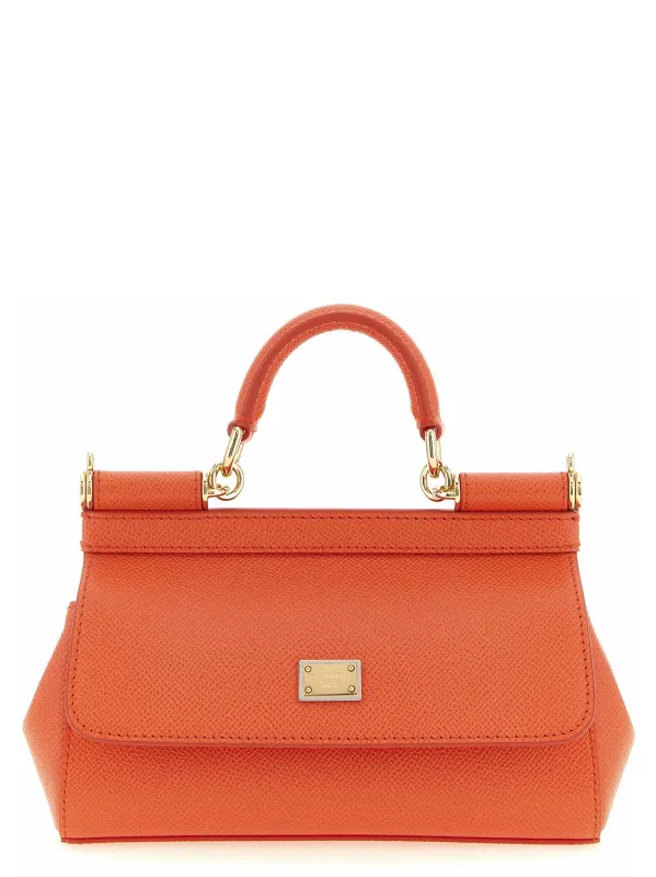 Sicily Hand Bags Orange made by Dolce & Gabanna