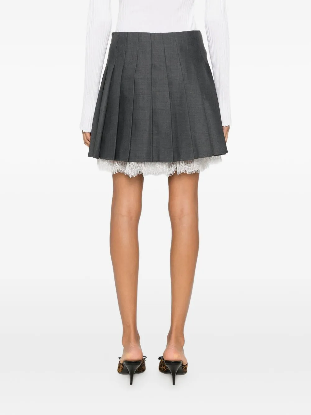 Wool Pleated Mini Skirt sold by Wanan Luxury product image thumbnail 4