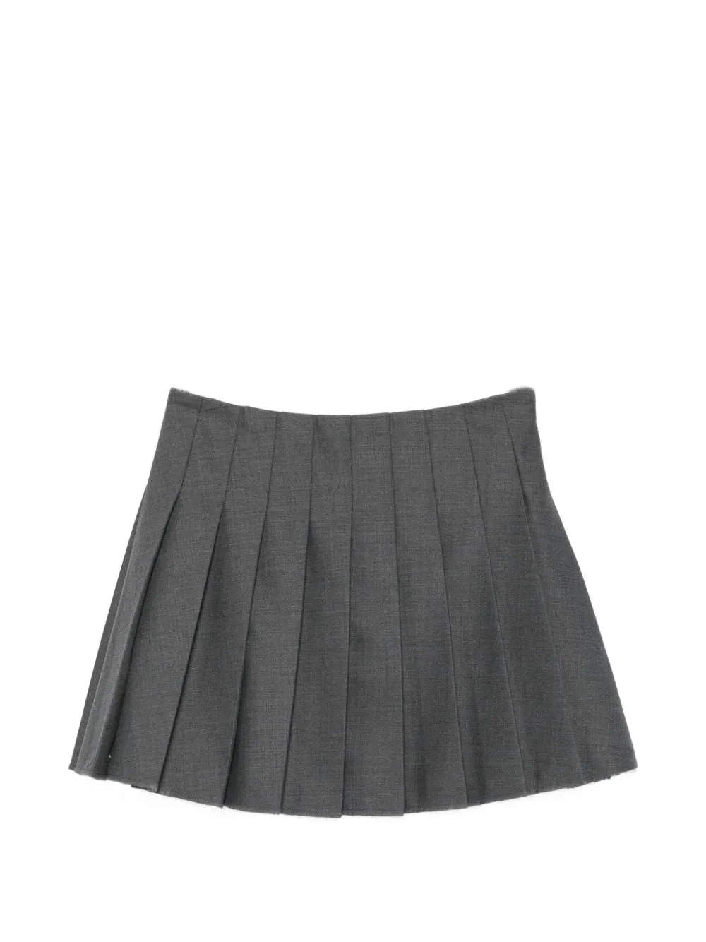 Wool Pleated Mini Skirt sold by Wanan Luxury