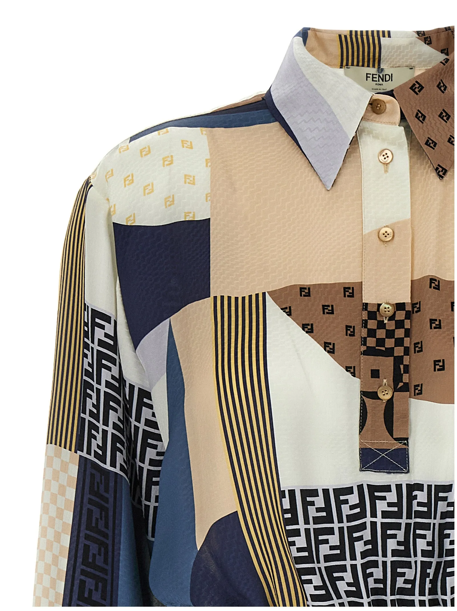 Patchwork Silk Dress Dresses Multicolor sold by Wanan Luxury product image thumbnail 3