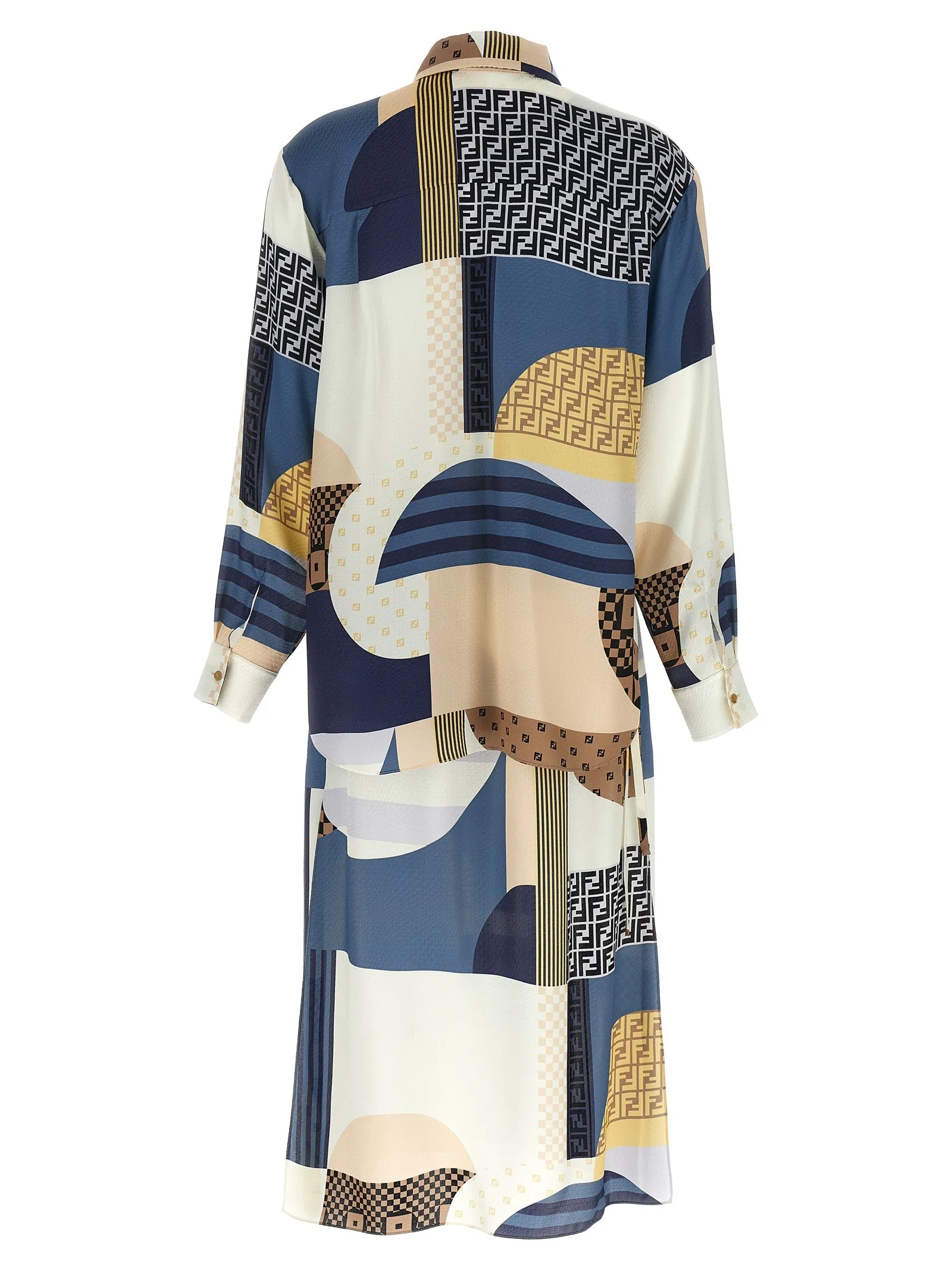 Patchwork Silk Dress Dresses Multicolor sold by Wanan Luxury product image thumbnail 2