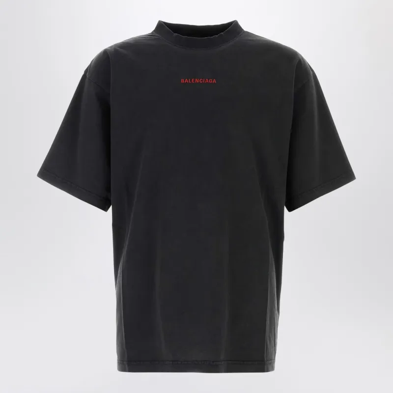 Light Blue Medium-Fit T-Shirt With Logo made by Balenciaga