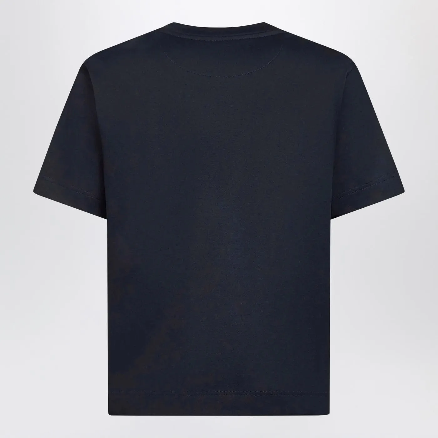 Dark Blue Cotton T-Shirt With Patch sold by Wanan Luxury product image thumbnail 2