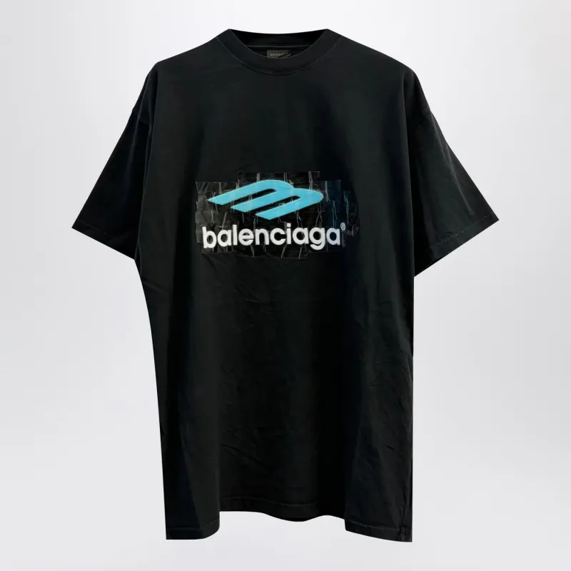 Oversized Washed Black 3 B T-Shirt made by Balenciaga