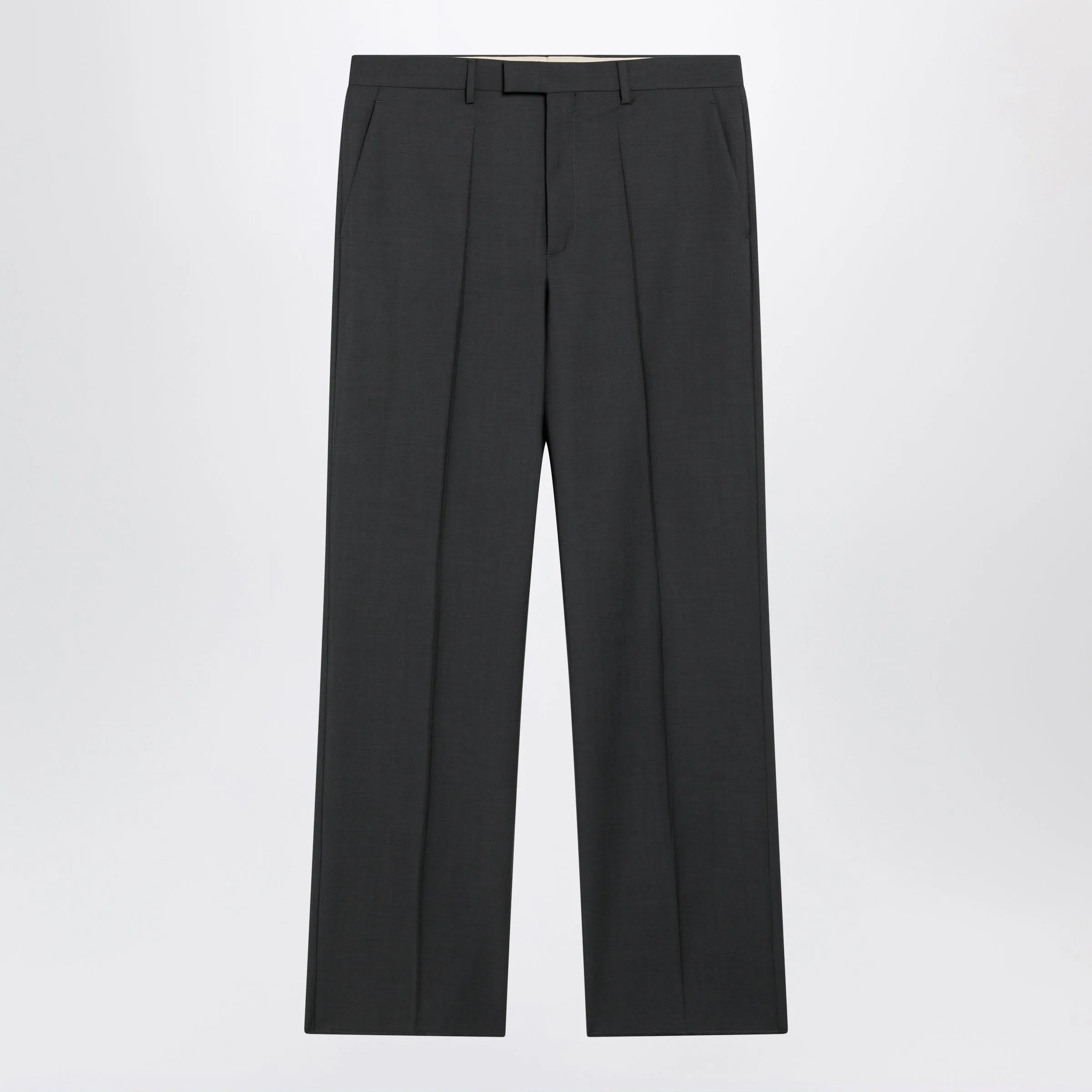 Gray Wool-Blend Pants sold by Wanan Luxury
