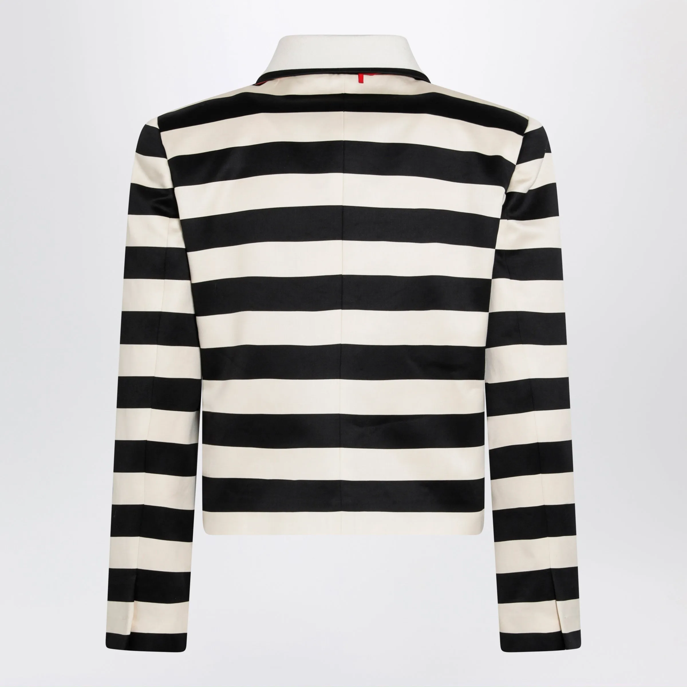 Vanilla/Black Striped Jacket With Maxi Bow sold by Wanan Luxury product image thumbnail 2