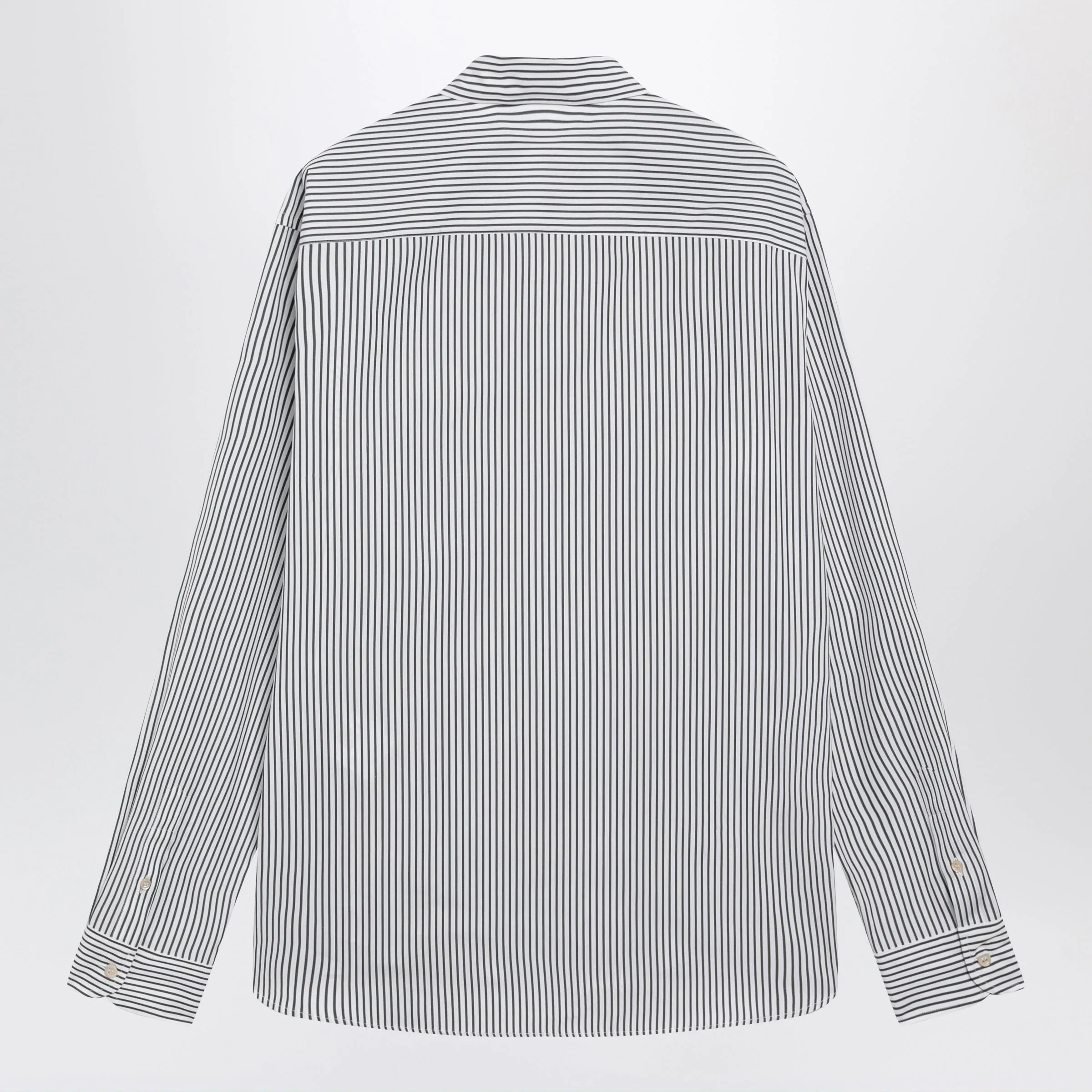 Ivory/Green Striped Shirt With Vlogo sold by Wanan Luxury product image thumbnail 2