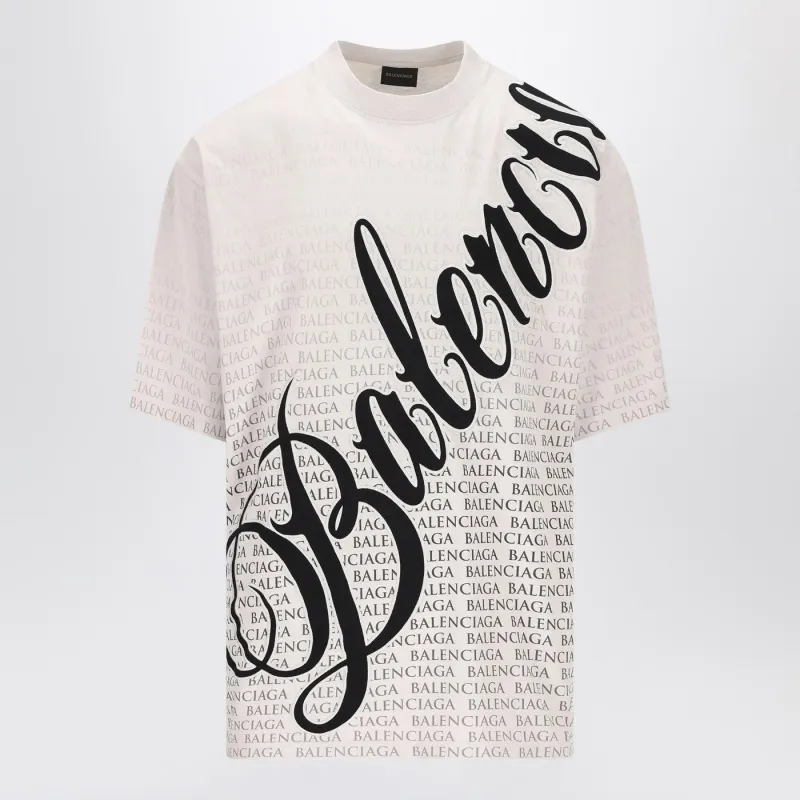 White Big B T-Shirt made by Balenciaga