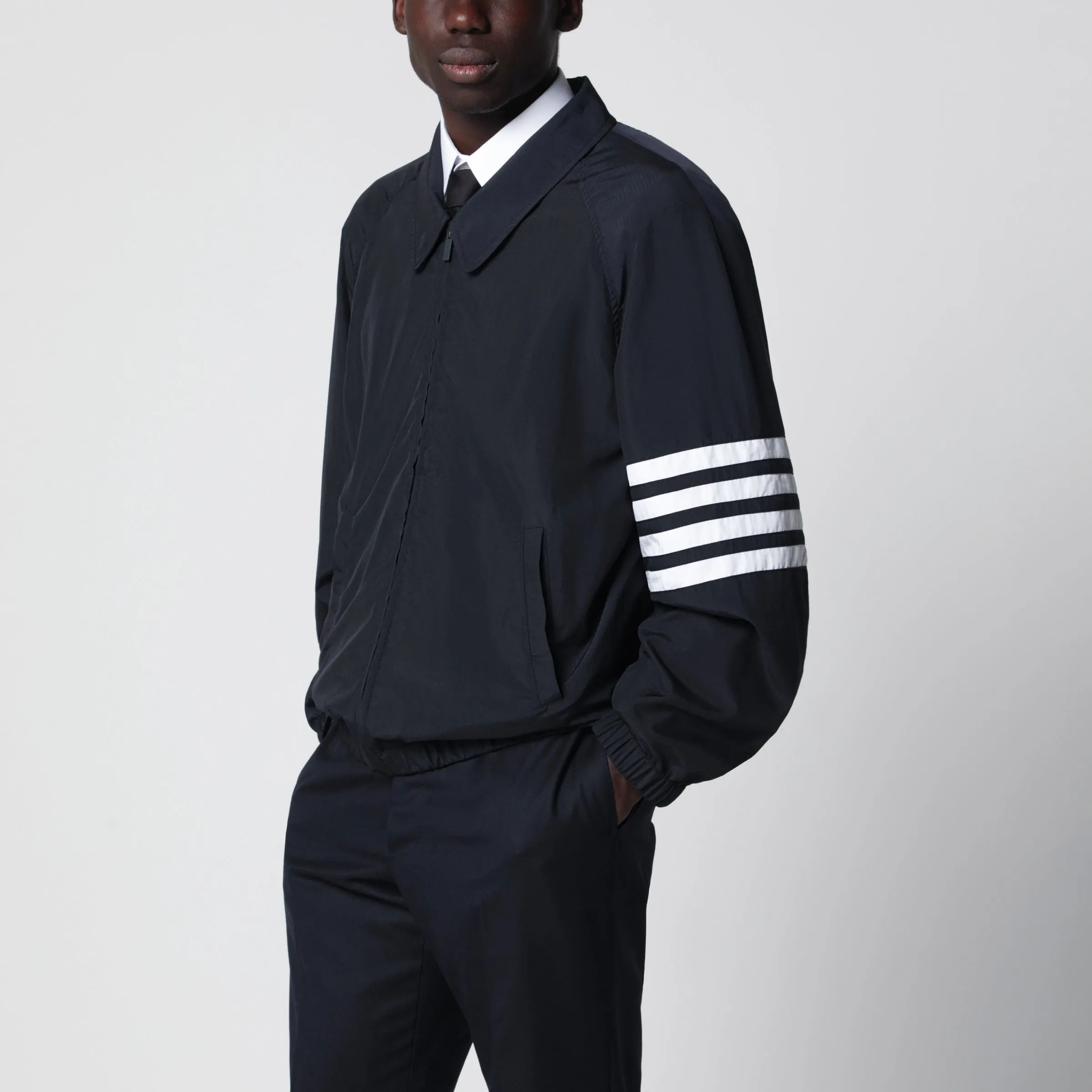 Lightweight Navy Blue Zip-Up Jacket sold by Wanan Luxury