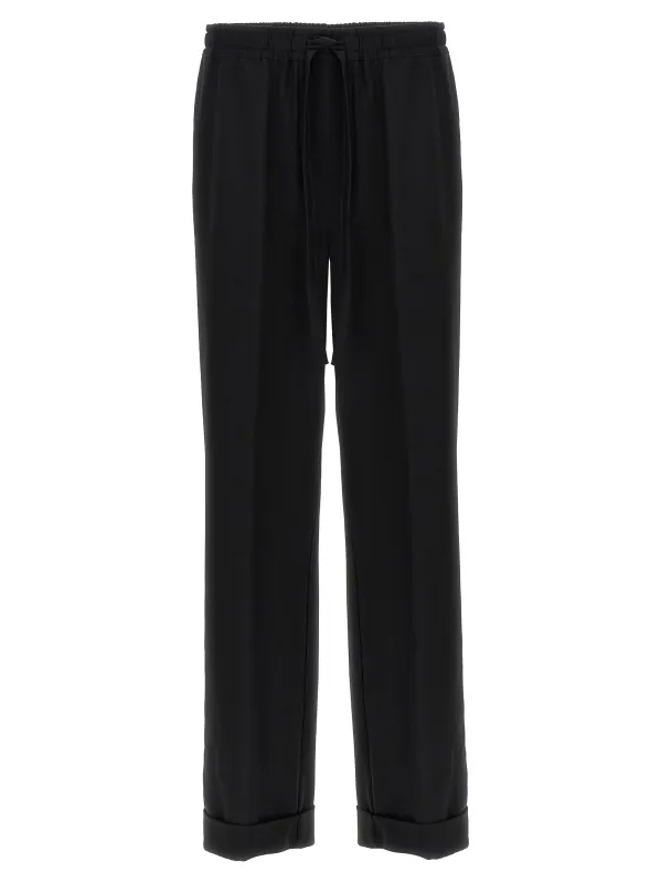 Contrast Piping Pants Black made by Dolce & Gabanna