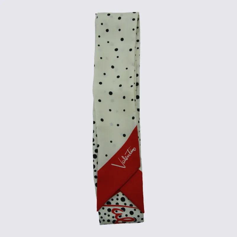 Scarfs Vaniglia-Nero-Rosso/Vaniglia made by Valentino Garavani