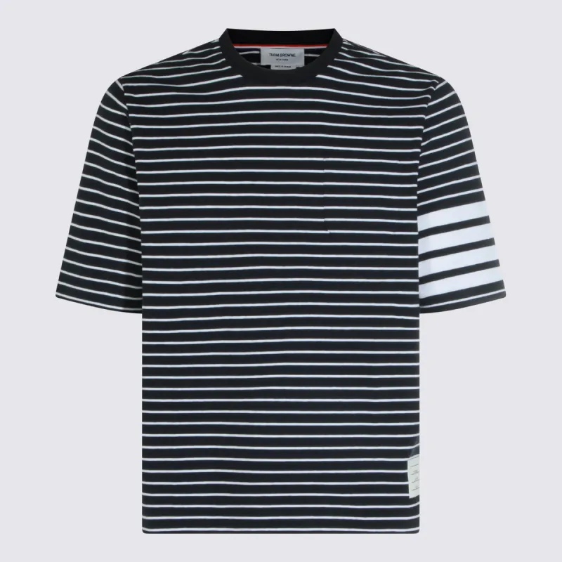 T-Shirts And Polos Navy/White made by Thom Browne