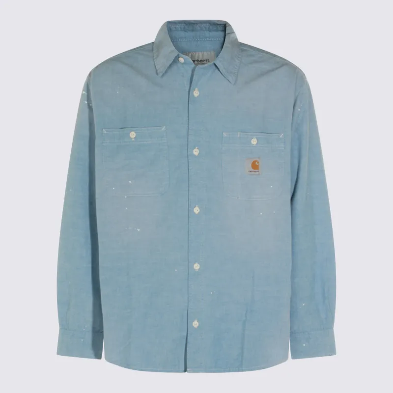 Shirts Worn Used Blue made by Carhartt WIP