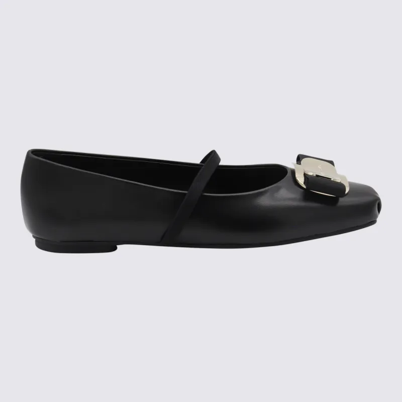 Flat Shoes Black made by Salvatore Ferragamo