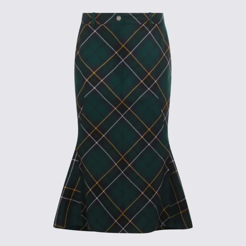 Skirts Navy/Green/Yellow made by Alexander McQueen