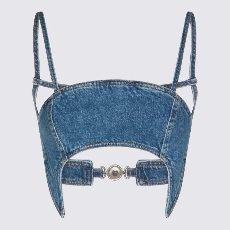 Top Light Blue made by Marine Serre