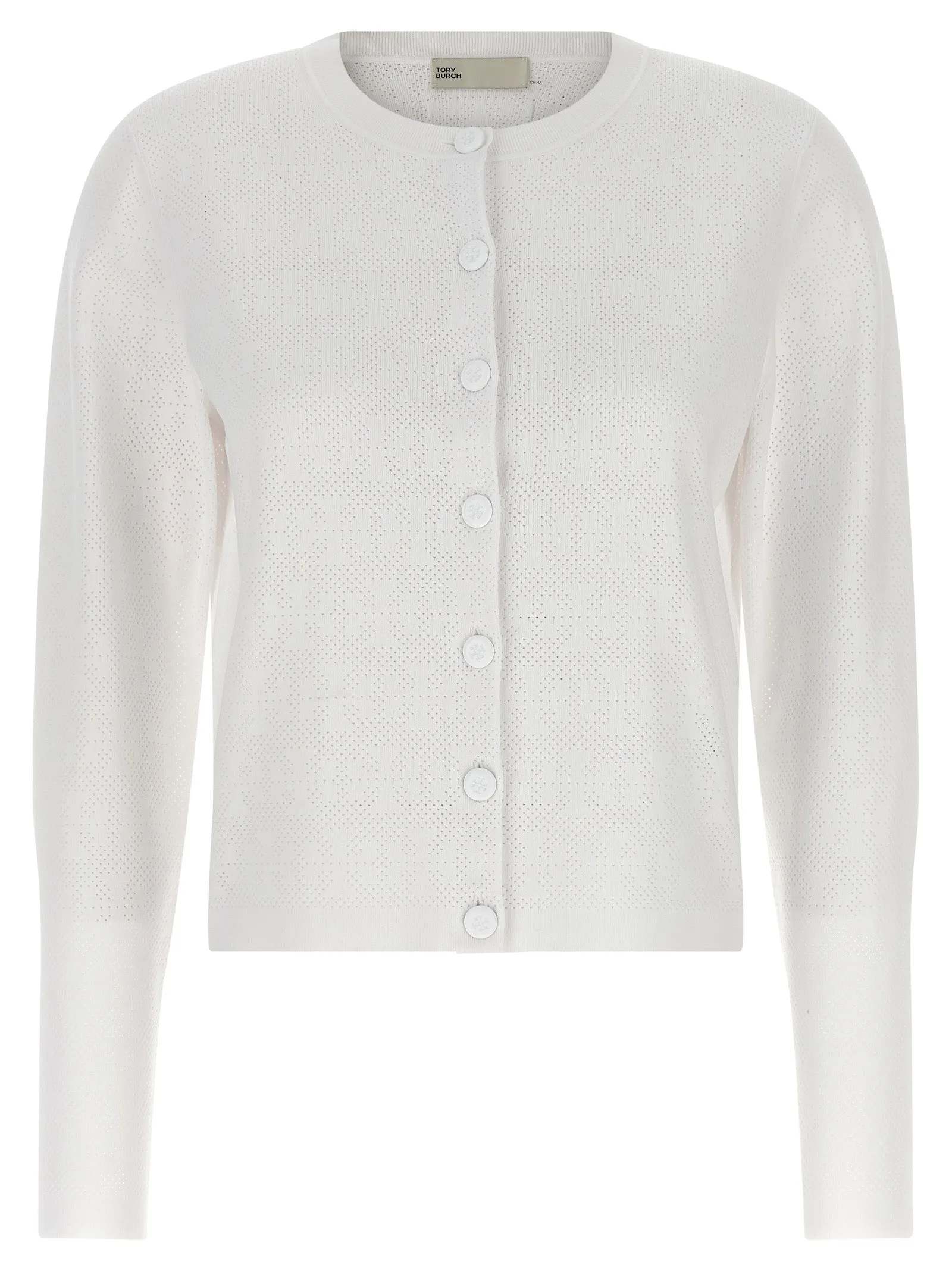 Pointelle Viscose Cardigan Sweaters And Cardigans White sold by Wanan Luxury