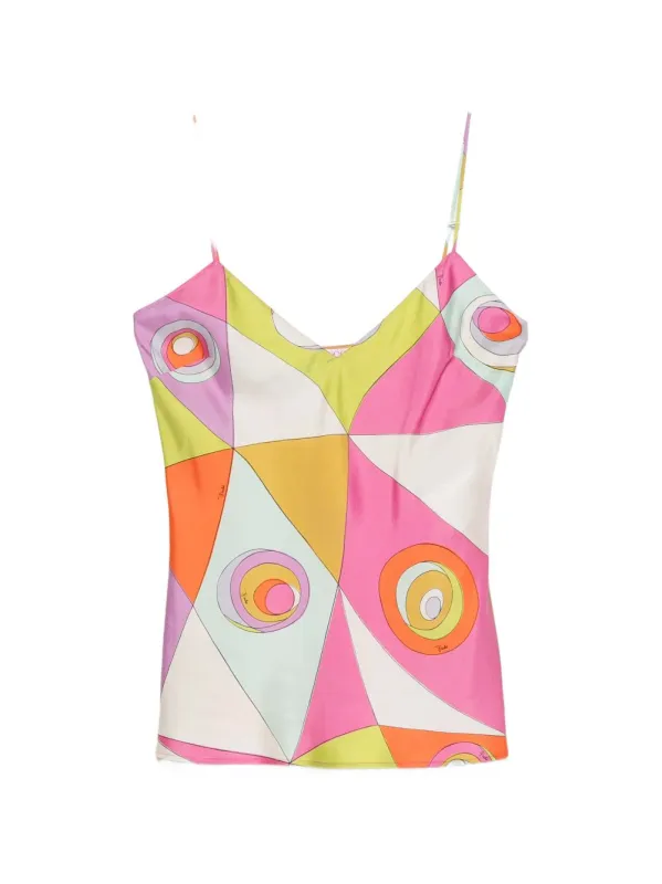 Printed Silk Top made by Emilio Pucci