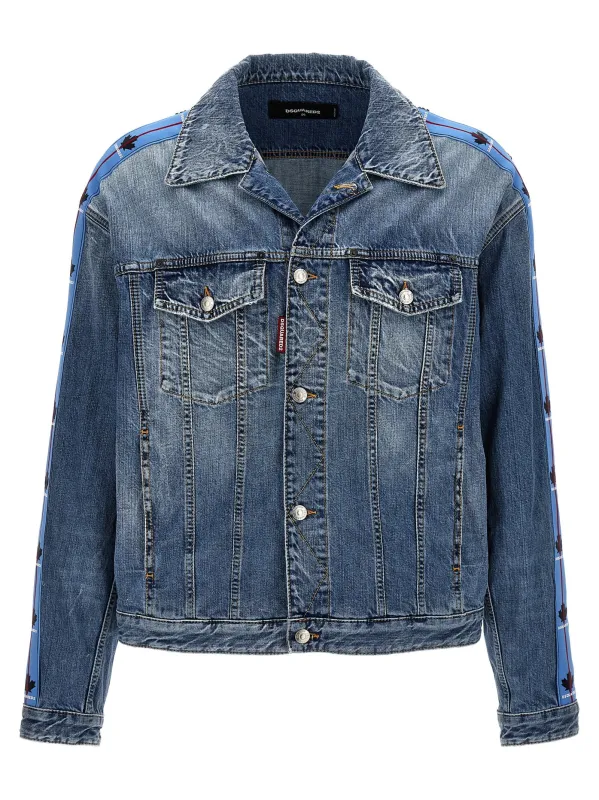 Dan Puffer Jackets Light Blue made by DSQUARED2