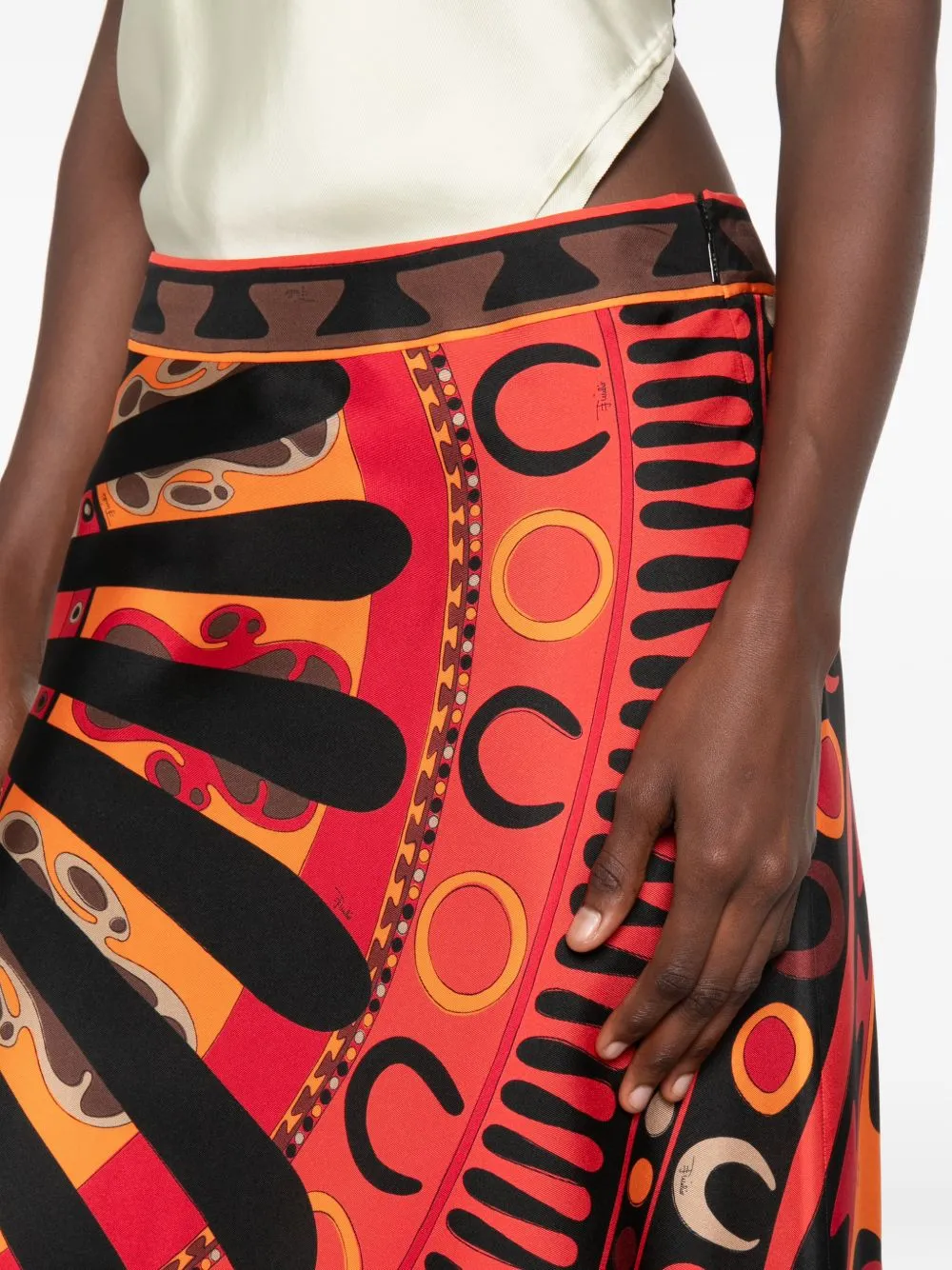 Printed Silk Skirt sold by Wanan Luxury product image thumbnail 4