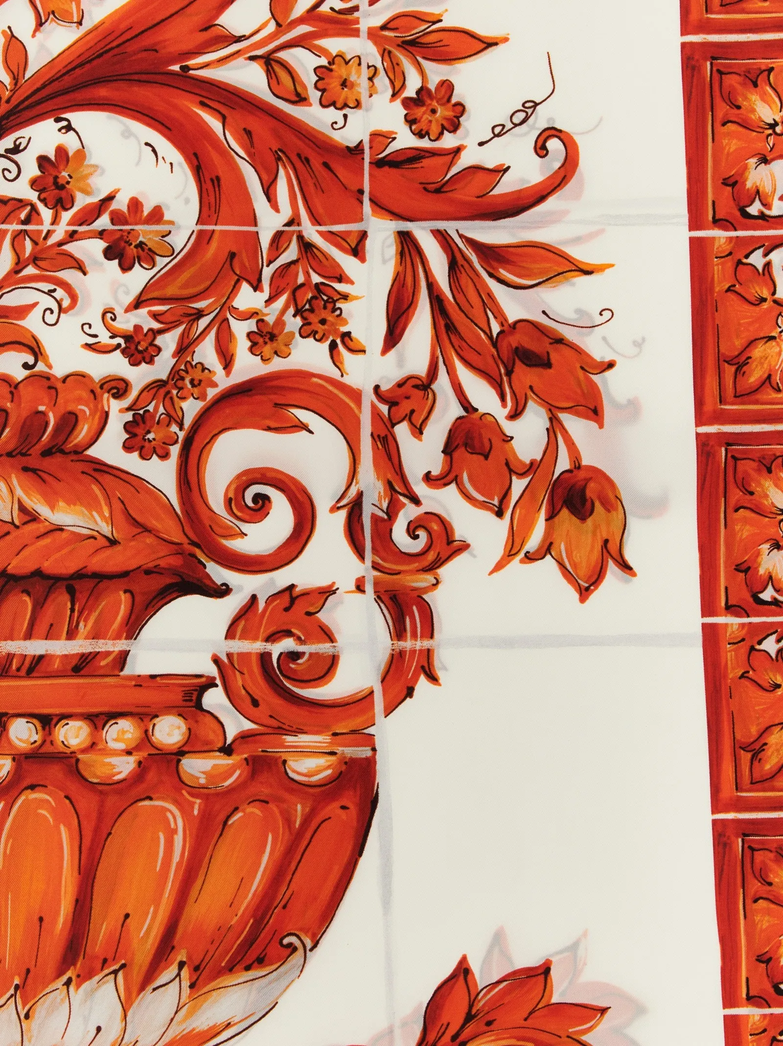 Maiolica Scarves And Foulards Orange sold by Wanan Luxury product image thumbnail 3