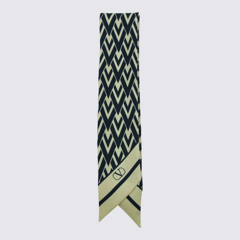Scarfs Avorio/Blu Navy made by Valentino Garavani