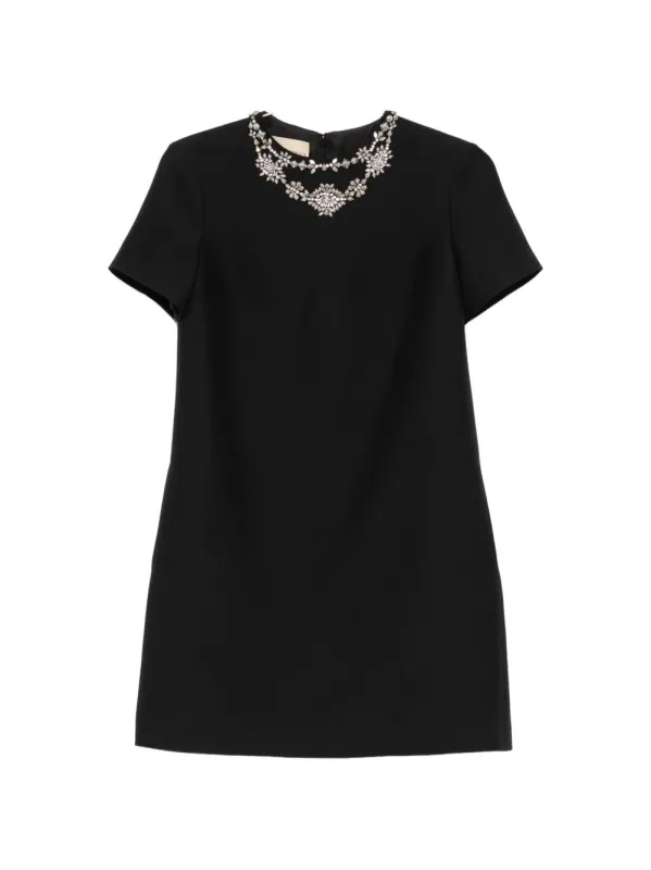 Wool And Silk Blend Mini Dress made by Valentino Garavani