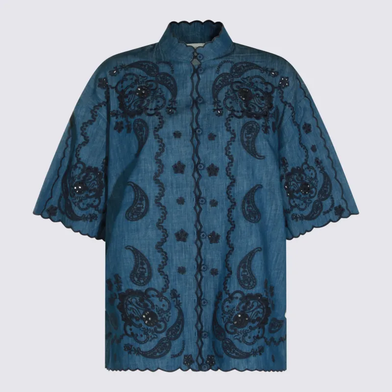 Shirts Railway Blue made by Zimmermann
