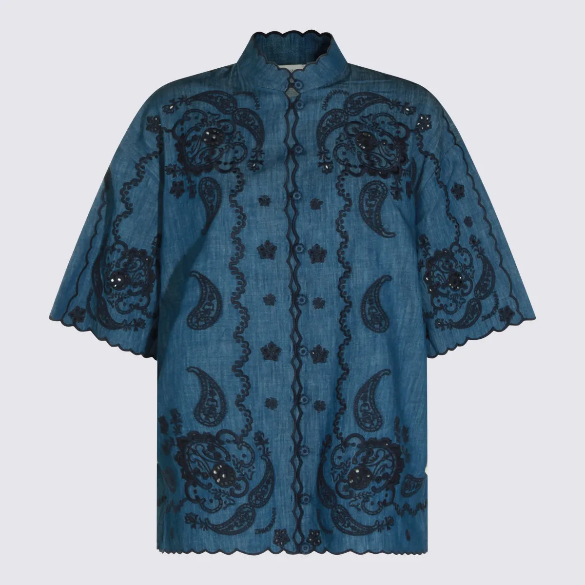 Shirts Railway Blue sold by Wanan Luxury
