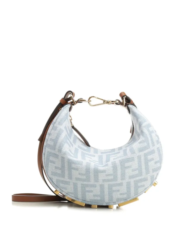 Fendigraphy Handbags Light Blue made by Fendi