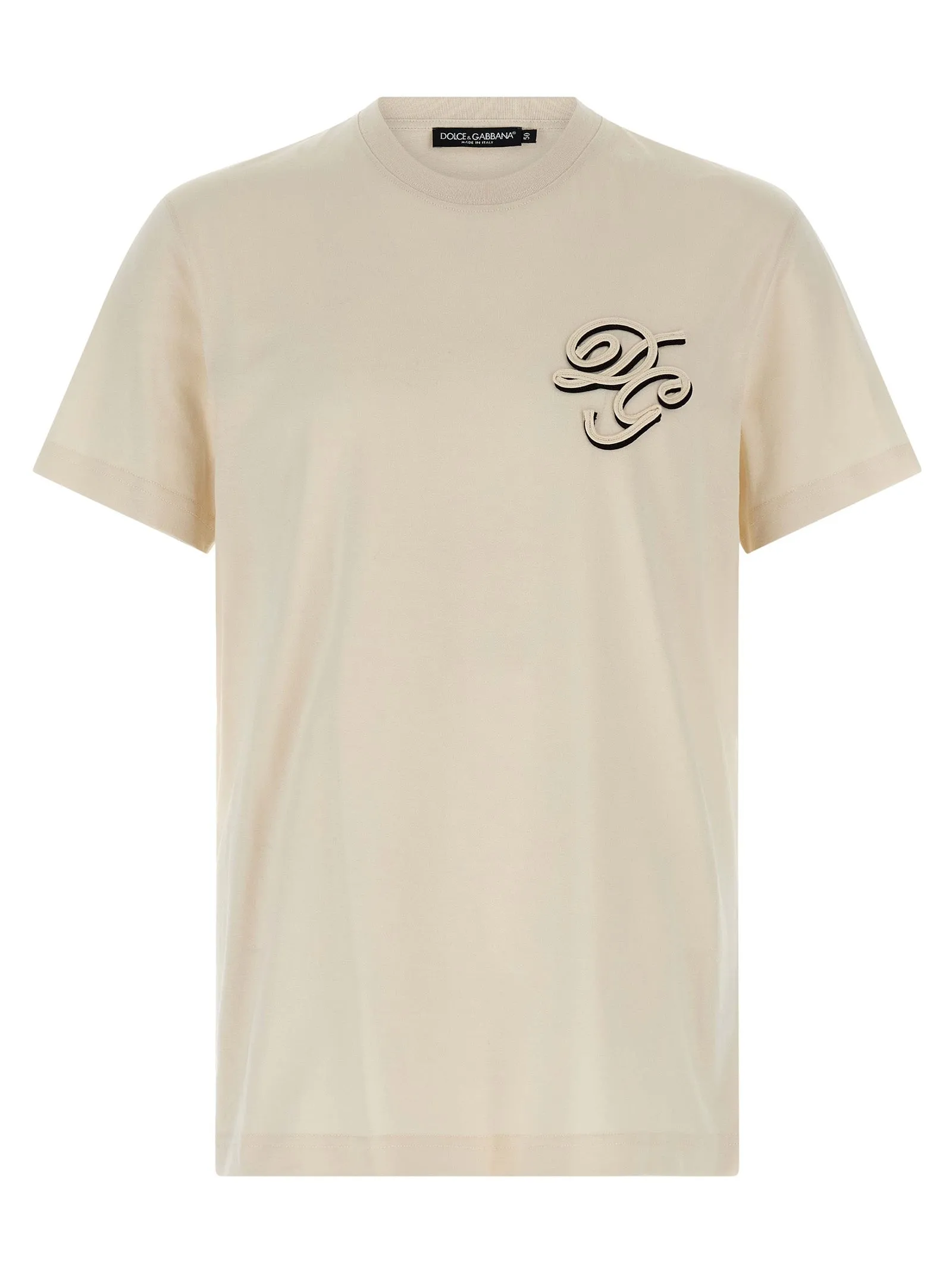 Double Embroidery T-Shirt Beige sold by Wanan Luxury
